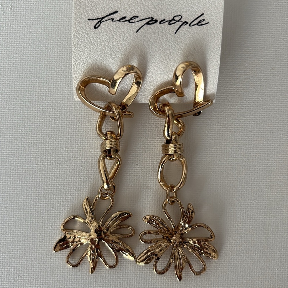 Free People Xavier Dangles Gold